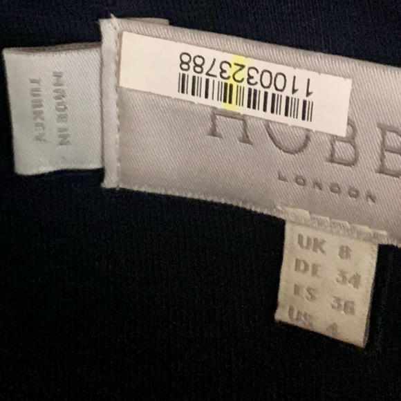 Hobbs London Color Fall Block Dress Navy Blue White Gold Women’s US 4 S Career - Picture 4 of 6